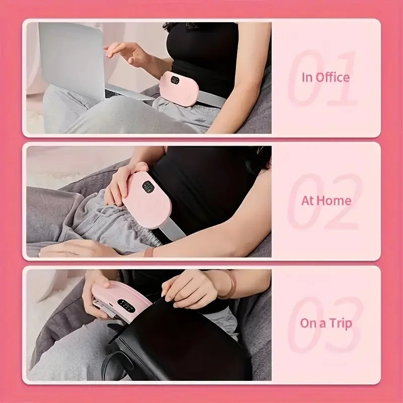 USB charging portable menstrual abdominal and waist heating massage pad, warm waist and abdomen electric heating waist belt