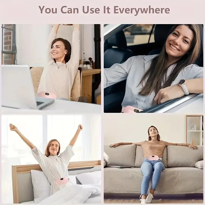 USB charging portable menstrual abdominal and waist heating massage pad, warm waist and abdomen electric heating waist belt