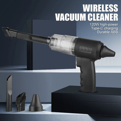 2900000PA Car Wireless Vacuum Cleaner 120W Powerful Portable Handheld For Home & Auto Lightweight Cordless Rechargeable