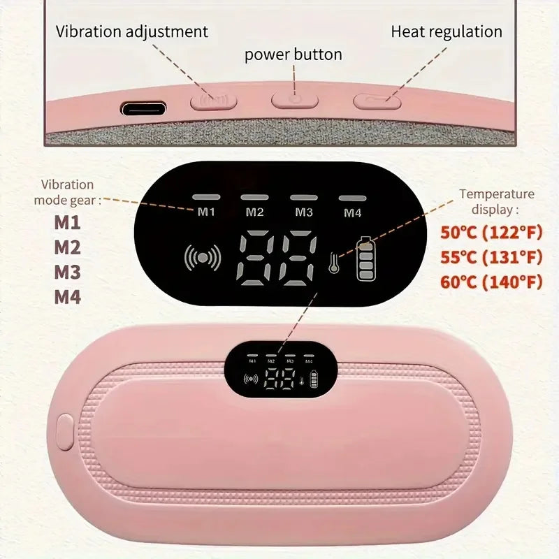 USB charging portable menstrual abdominal and waist heating massage pad, warm waist and abdomen electric heating waist belt