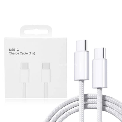 Original USB-C Fast Charger Cable For iPhone 15 Pro Max 15 Pro 15 Puls PD 60W USB-C Weaving Charging Data Line Accessories