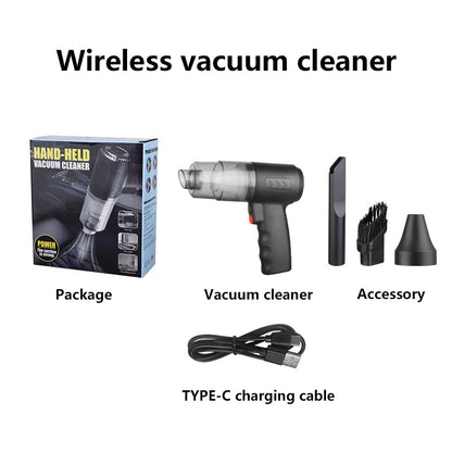 2900000PA Car Wireless Vacuum Cleaner 120W Powerful Portable Handheld For Home & Auto Lightweight Cordless Rechargeable
